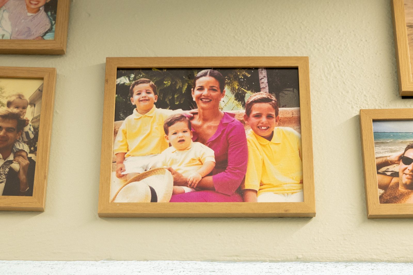 Ortega family photo on the wall