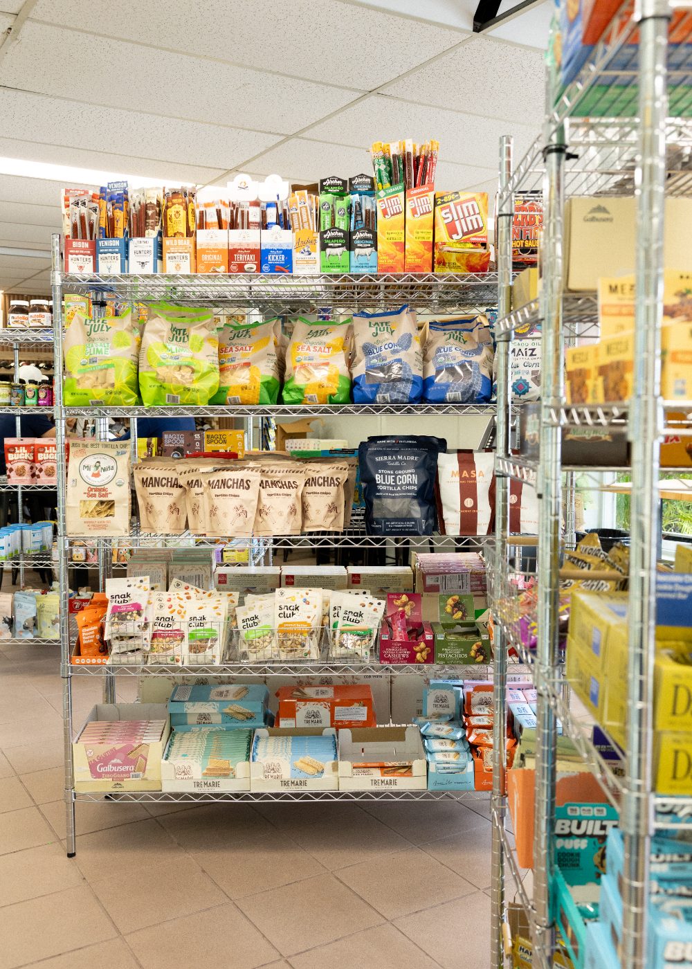 Center store shelves